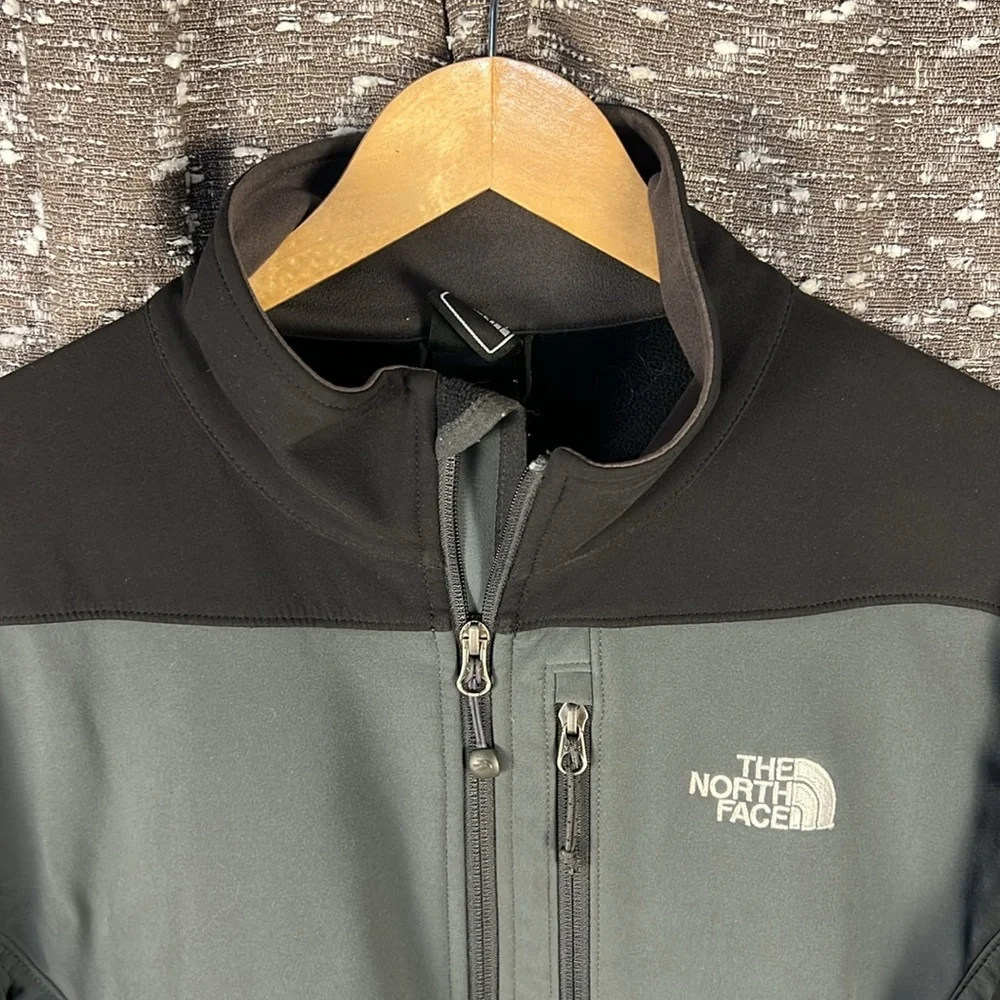 The North Face Men's Apex Bionic Black & Grey Zip‎ Up Jacket Sz Med